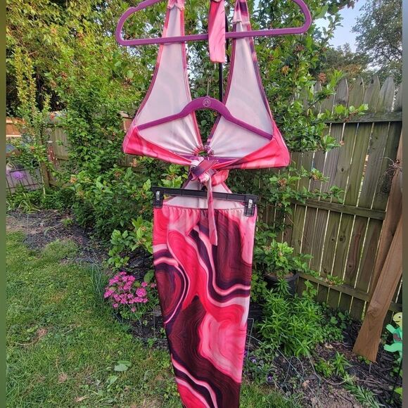 Tie Dye Swirl Halter Dress - Picture 6 of 13